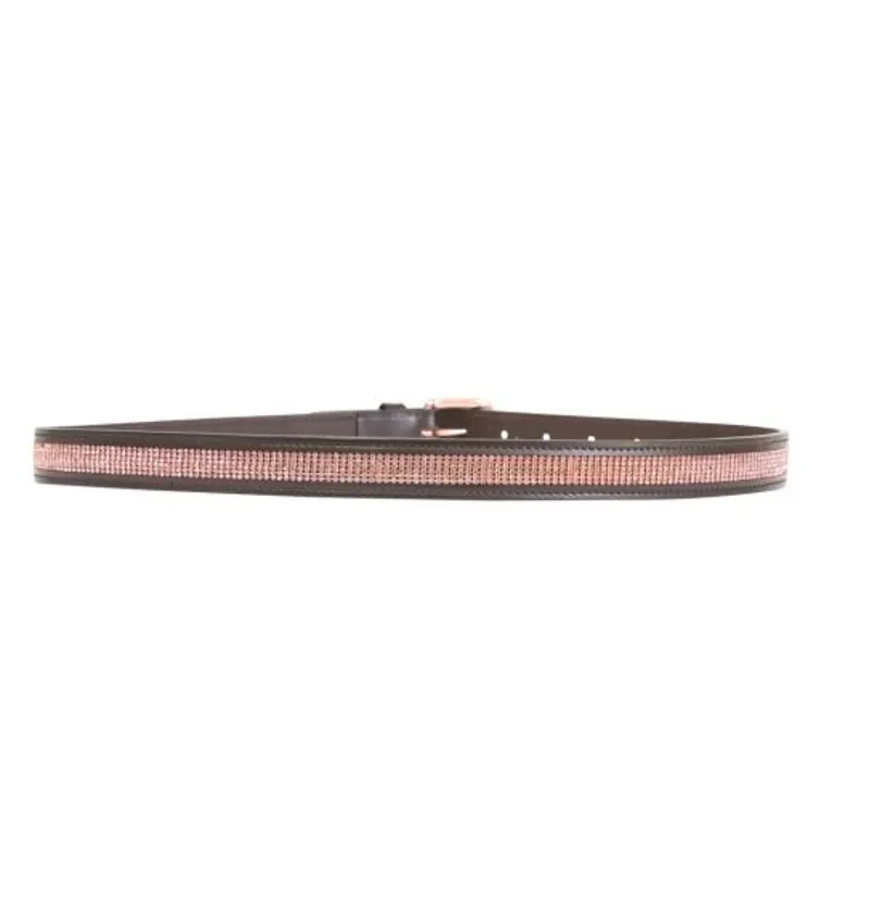 HY Equestrian Rosciano Belt Brown and Rose Gold-1